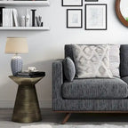 WYNDENHALL Bernhardt Industrial 18 inch Wide Metal Accent Side Table, Fully Assembled