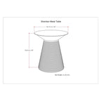 WYNDENHALL Bernhardt Industrial 18 inch Wide Metal Accent Side Table, Fully Assembled