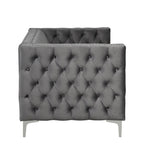 Morden Fort Modern Loveseat with Deep Dutch Velvet Iron Legs