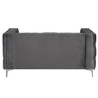 Morden Fort Modern Loveseat with Deep Dutch Velvet Iron Legs