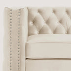 Morden Fort Modern Loveseat with Deep Dutch Velvet Iron Legs