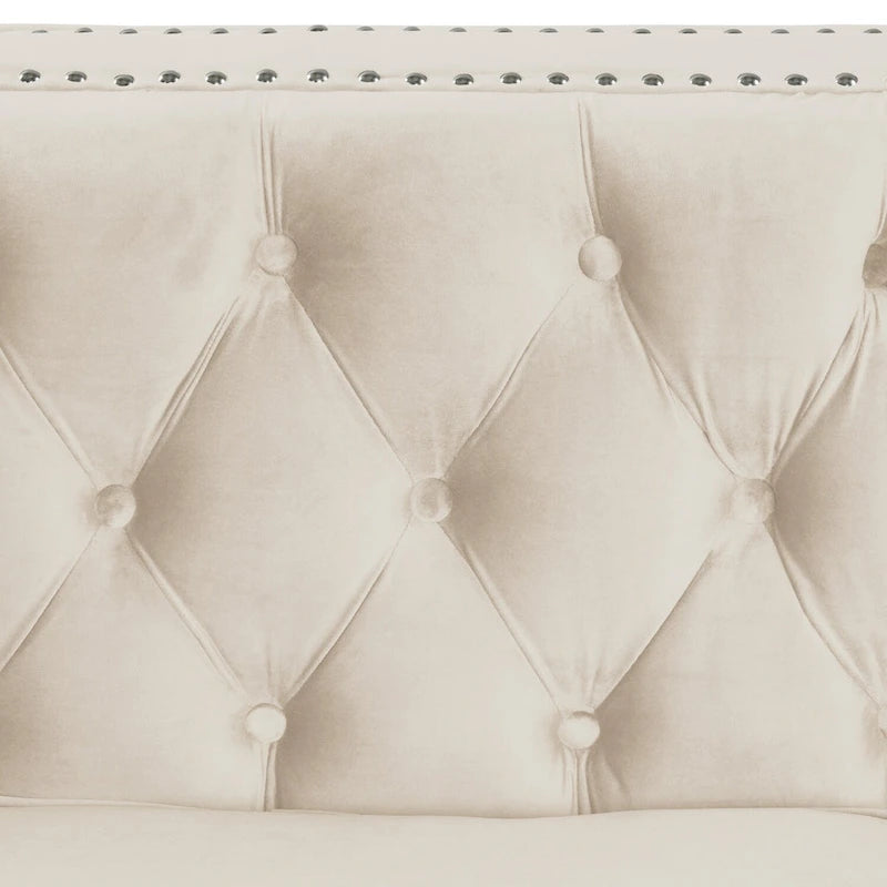 Morden Fort Modern Loveseat with Deep Dutch Velvet Iron Legs