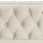 Morden Fort Modern Loveseat with Deep Dutch Velvet Iron Legs