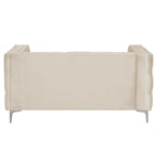 Morden Fort Modern Loveseat with Deep Dutch Velvet Iron Legs