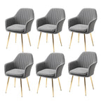 AVAWING Upholstered Dining Chair (Set of 6) Velvet Accent Arm Chair