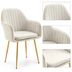 AVAWING Upholstered Dining Chair (Set of 6) Velvet Accent Arm Chair