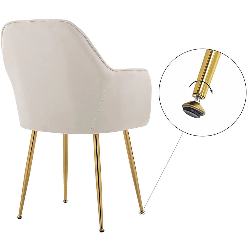 AVAWING Upholstered Dining Chair (Set of 6) Velvet Accent Arm Chair