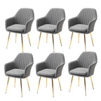 AVAWING Upholstered Dining Chair (Set of 6) Velvet Accent Arm Chair