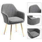 AVAWING Upholstered Dining Chair (Set of 6) Velvet Accent Arm Chair