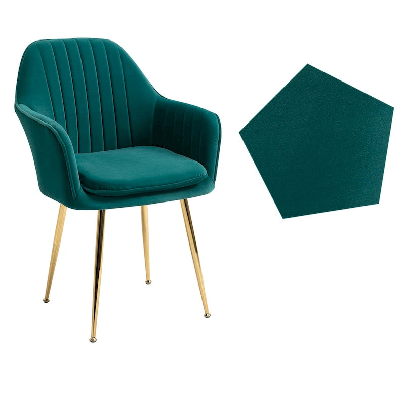 AVAWING Upholstered Dining Chair (Set of 6) Velvet Accent Arm Chair