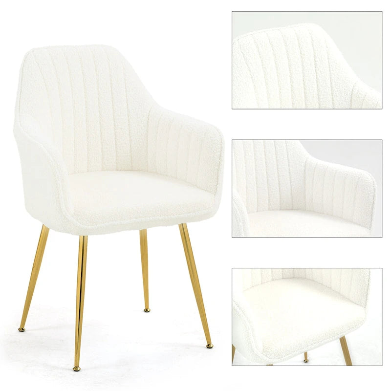 AVAWING Upholstered Dining Chair (Set of 6) Velvet Accent Arm Chair