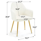 AVAWING Upholstered Dining Chair (Set of 6) Velvet Accent Arm Chair