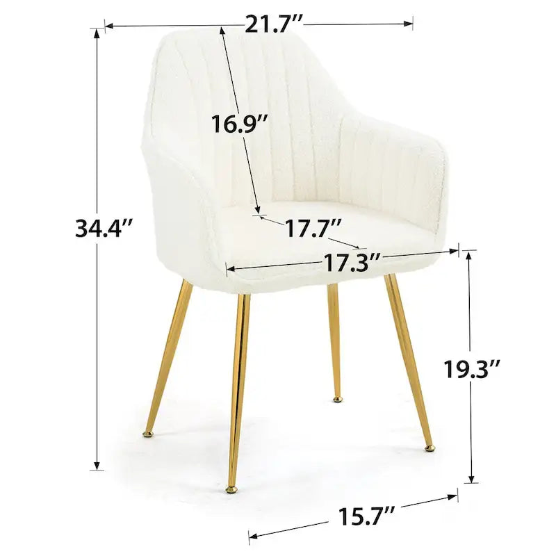 AVAWING Upholstered Dining Chair (Set of 6) Velvet Accent Arm Chair