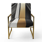 Designart  Black And Gold Cubic Expression VII  Upholstered Modern & Contemporary Accent Chair and Modern Arm Chair
