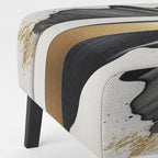 Designart  Black And Gold Cubic Expression VII  Upholstered Modern & Contemporary Accent Chair and Modern Arm Chair