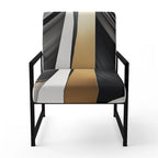 Designart  Black And Gold Cubic Expression VII  Upholstered Modern & Contemporary Accent Chair and Modern Arm Chair