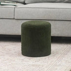 Adeco Footrest Ottoman 13 inches Fabric Stool for Living Room Bedroom