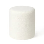 Adeco Footrest Ottoman 13 inches Fabric Stool for Living Room Bedroom