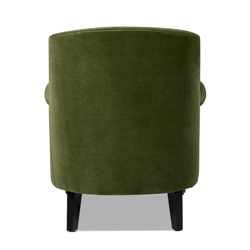 Eloise 30  Transitional Velvet Pleated Sock Arm Accent Chair