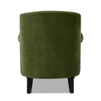 Eloise 30  Transitional Velvet Pleated Sock Arm Accent Chair