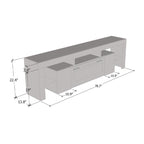 Soleo BL-EF Electric Fireplace 79 TV Stand