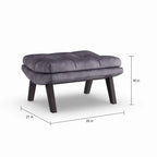 Strick & Bolton Ornette Faux Leather Lounge Chair and Ottoman Set