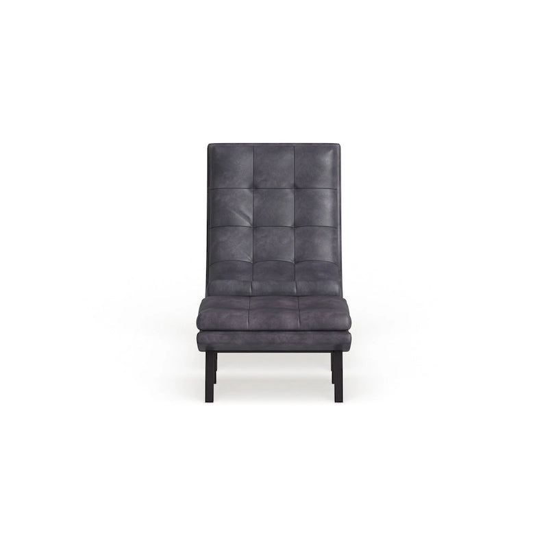Strick & Bolton Ornette Faux Leather Lounge Chair and Ottoman Set