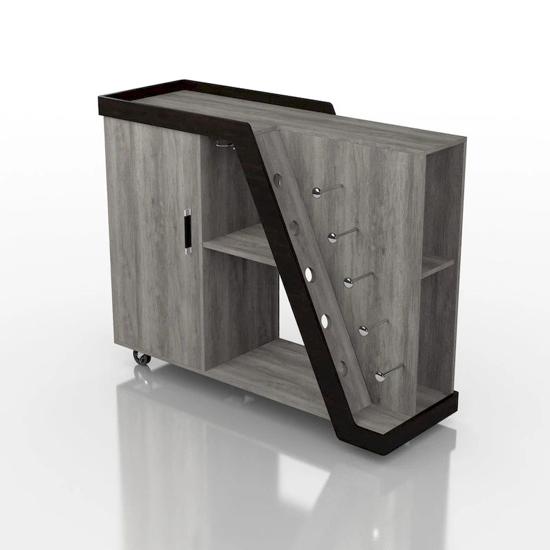 Furniture of America Tern Modern 6-shelf Mobile Wine Cabinet