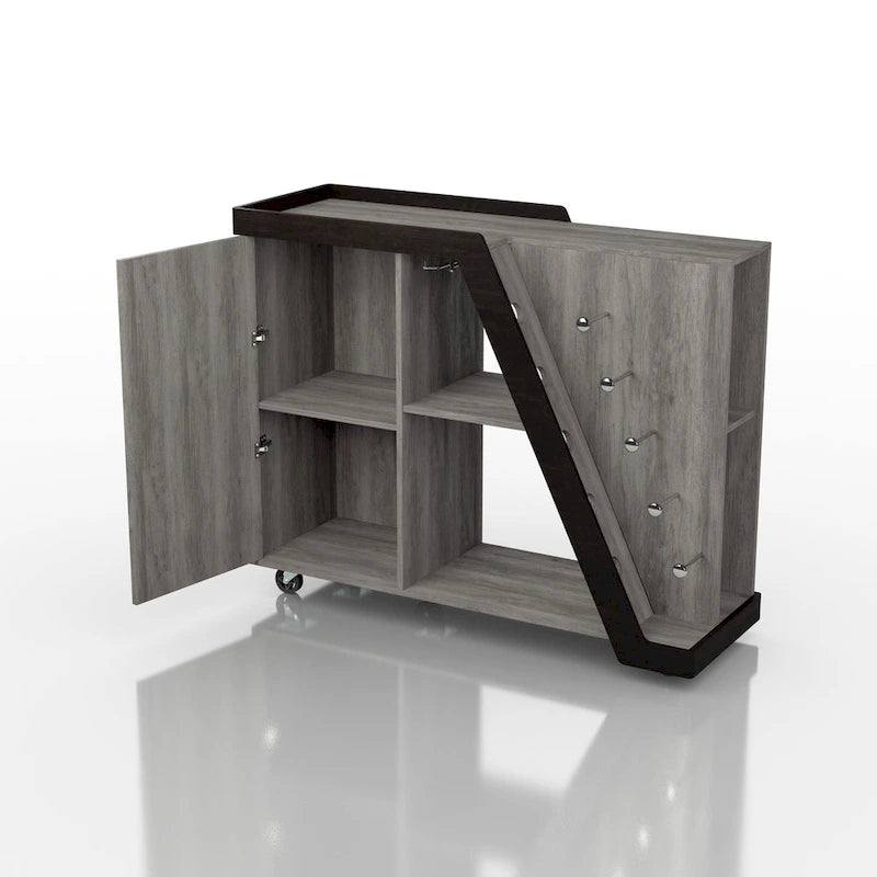 Furniture of America Tern Modern 6-shelf Mobile Wine Cabinet