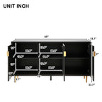 70 inch Width Console Table with Adjustable Shelves