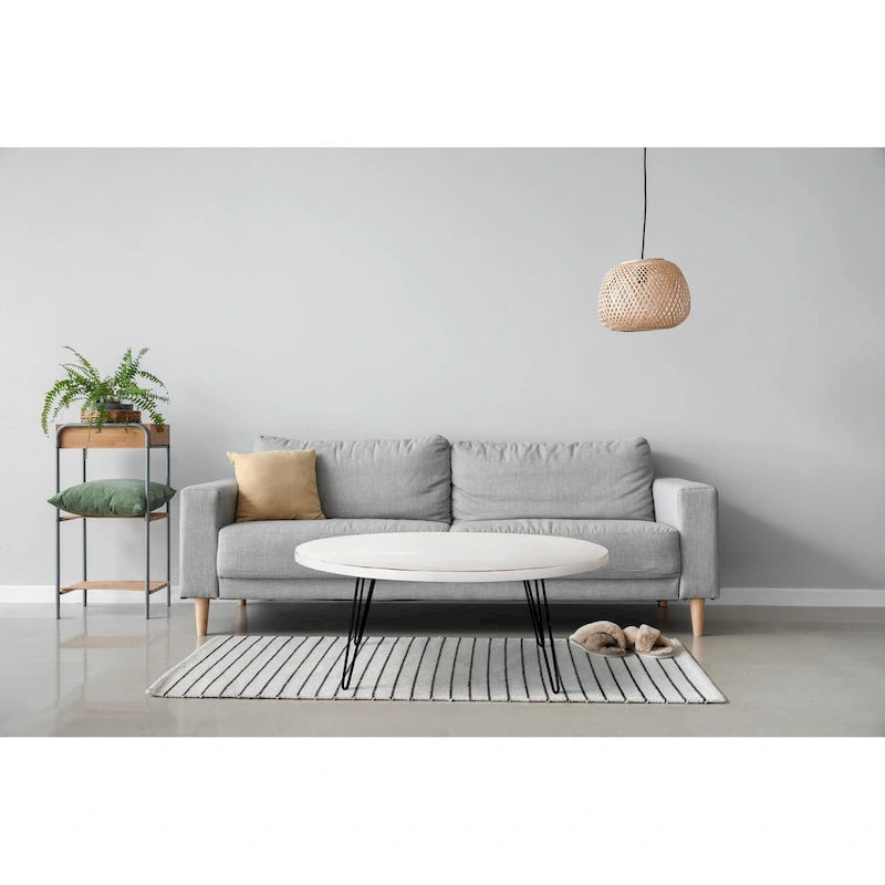 Raffles 44  Wood Oval Cocktail Table
