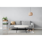 Raffles 44  Wood Oval Cocktail Table