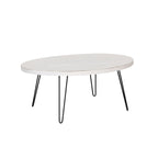 Raffles 44  Wood Oval Cocktail Table