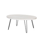 Raffles 44  Wood Oval Cocktail Table