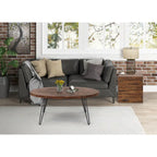 Raffles 44  Wood Oval Cocktail Table