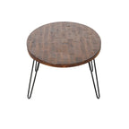 Raffles 44  Wood Oval Cocktail Table