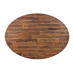 Raffles 44  Wood Oval Cocktail Table