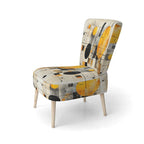 Designart  Geometric Abstraction III  Upholstered Abstract Shapes Accent Chair and Modern & Contemporary Arm Chair