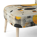 Designart  Geometric Abstraction III  Upholstered Abstract Shapes Accent Chair and Modern & Contemporary Arm Chair