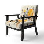 Designart  Geometric Abstraction III  Upholstered Abstract Shapes Accent Chair and Modern & Contemporary Arm Chair