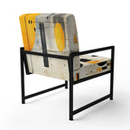 Designart  Geometric Abstraction III  Upholstered Abstract Shapes Accent Chair and Modern & Contemporary Arm Chair