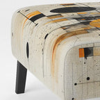 Designart  Geometric Abstraction III  Upholstered Abstract Shapes Accent Chair and Modern & Contemporary Arm Chair