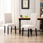 Grandview Upholstered Linen Fabric Dining Chair (Set of 2)