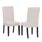 Grandview Upholstered Linen Fabric Dining Chair (Set of 2)