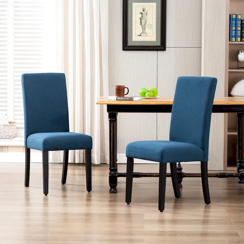 Grandview Upholstered Linen Fabric Dining Chair (Set of 2)