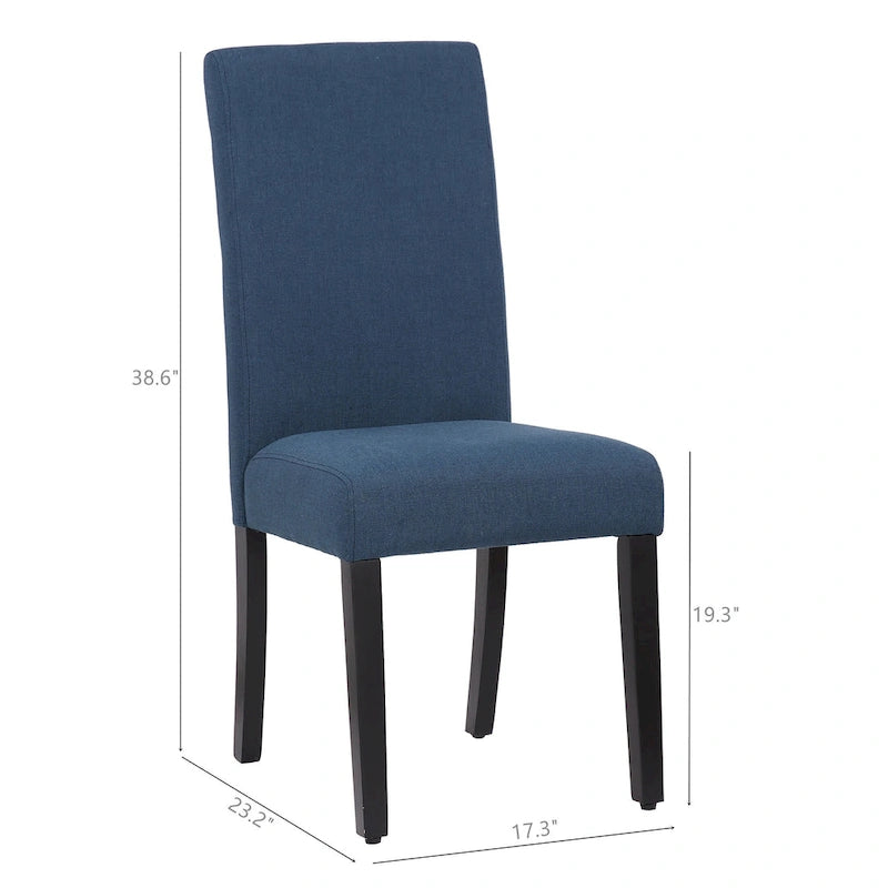 Grandview Upholstered Linen Fabric Dining Chair (Set of 2)