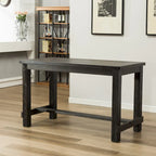 Roundhill Furniture Lotusville 7-pc. Counter-height Black Wood Dining Set