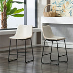 Roundhill Furniture Lotusville 7-pc. Counter-height Black Wood Dining Set