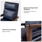 Patrick Mid-century Vegan Leather Solid Wood Recliner Set of 2 by HULALA HOME