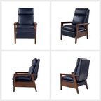 Patrick Mid-century Vegan Leather Solid Wood Recliner Set of 2 by HULALA HOME